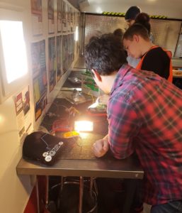 Students from Northern United Charter learn about electrical circuits.