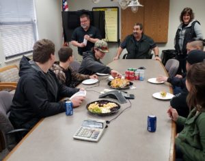 Students from Eureka High sit down with staff at Valley Pacific Fuels to learn more about the company.