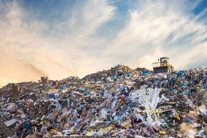 A photo of a landfill