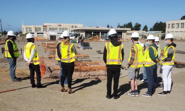 Eureka High Students Tour Construction of New Gym