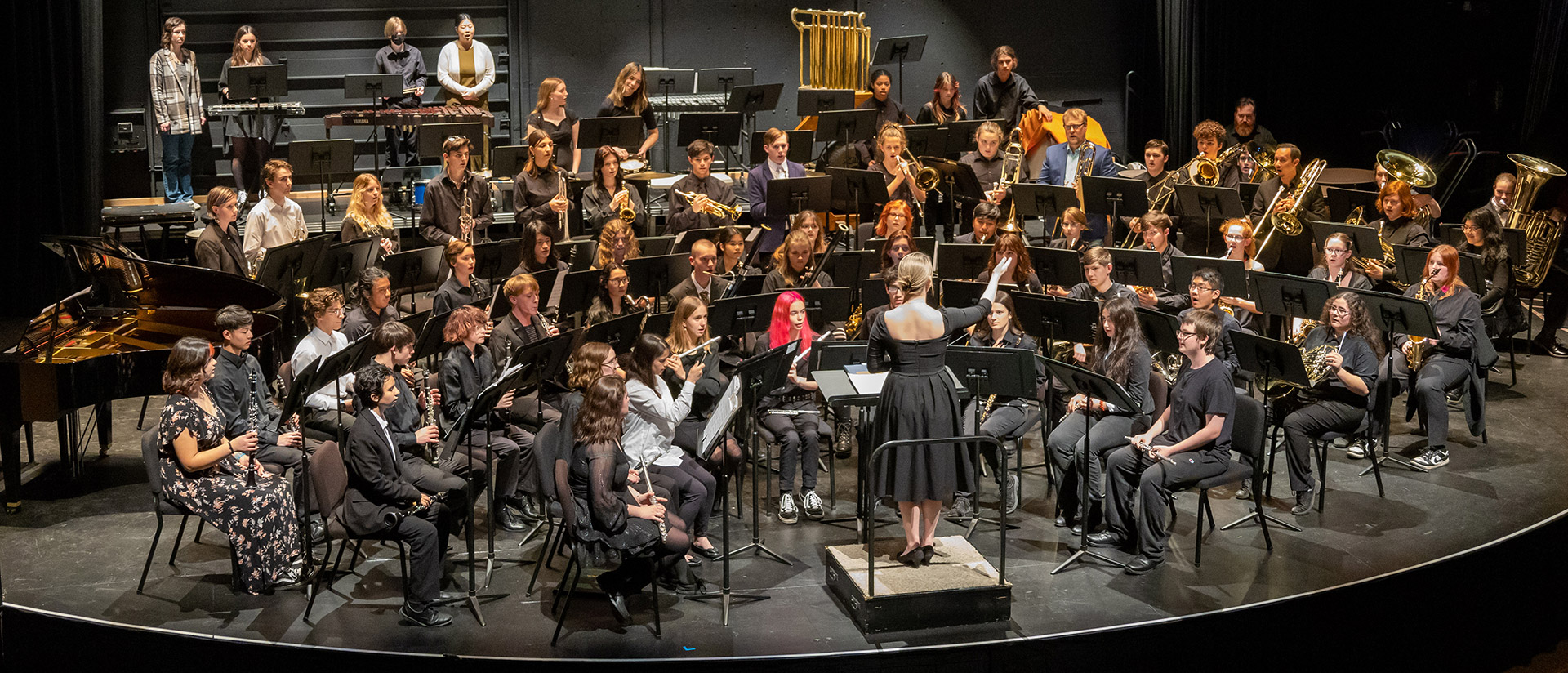 Students performing at the All County Music Festival in 2023