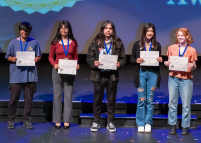 Students with their Seal of Biliteracy Awards