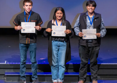 Students with their Seal of Biliteracy Awards