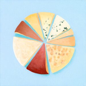Artwork by Thao Le Khac featuring cheese