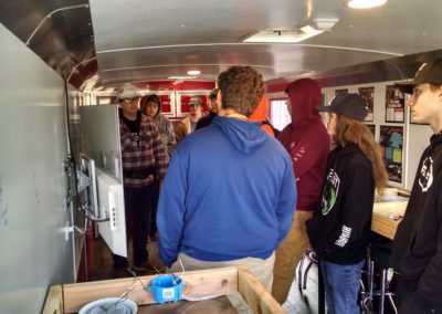 Nate instructing students in the mobile lab