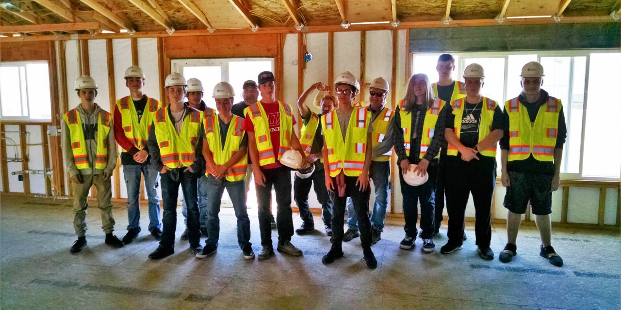 MHS Building Trades Students Visit JLF Construction Worksite