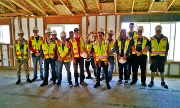 MHS Building Trades Students Visit JLF Construction Worksite