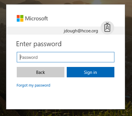 Enter your Password and Click Sign in