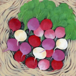 Artwork by Thao Le Khac featuring radishes