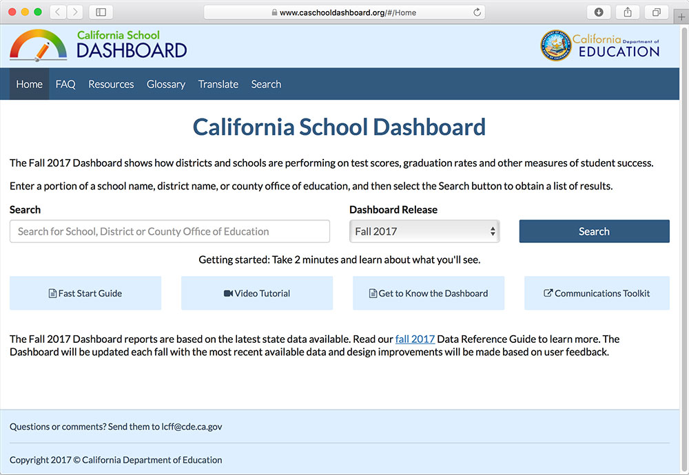 California School Dashboard Results