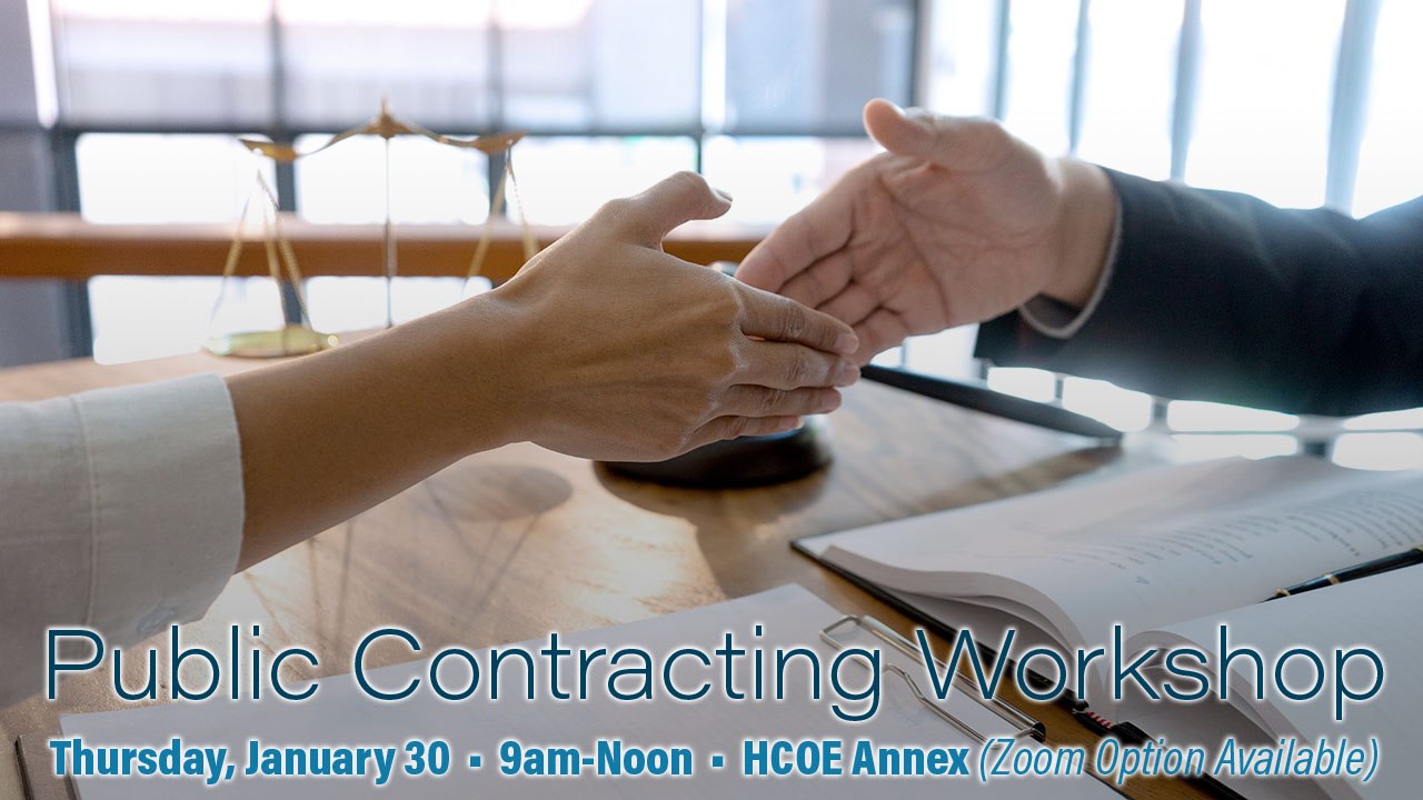 Public Contracting Workshop January 30