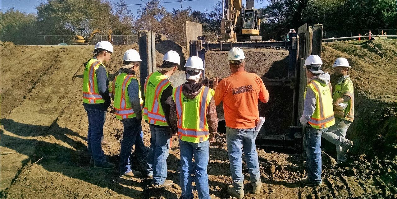 Trades Academy Students Visit Myrtle Culvert Replacement Project in Eureka