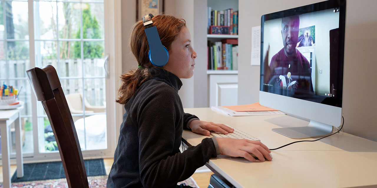 Child at a computer 