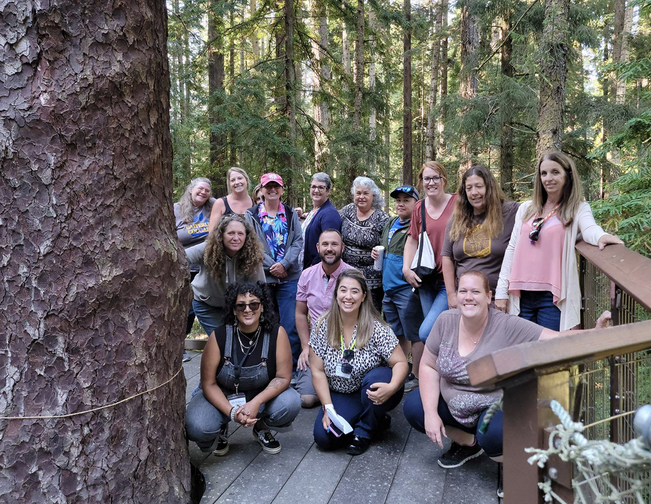 The RAN consortium crew at the Redwood Skywalk