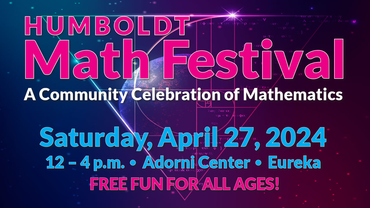 Graphic advertising the Humboldt Math Festival