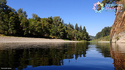 Thumbnail of Zoom background featuring the South Fork of the Eel River, Ravencliff, taken by Kim Cabrera