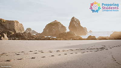 Thumbnail of Zoom background featuring Trinidad State Beach at Sunset, taken by Angela Tellez.