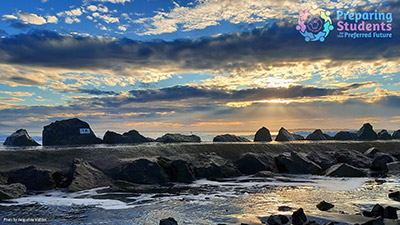 Thumbnail of Zoom background featuring the Coast Guard Station at the Jetty, taken by Jacqueline Vodden.